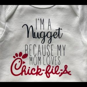 Baby chick fila onesie